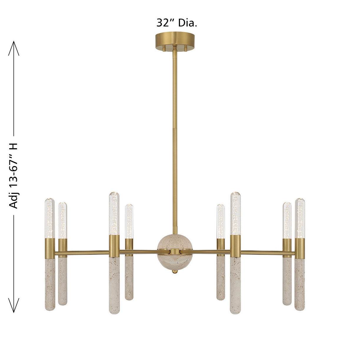 Savoy House - 1-9716-8-322 - LED Chandelier - Linden - Warm Brass