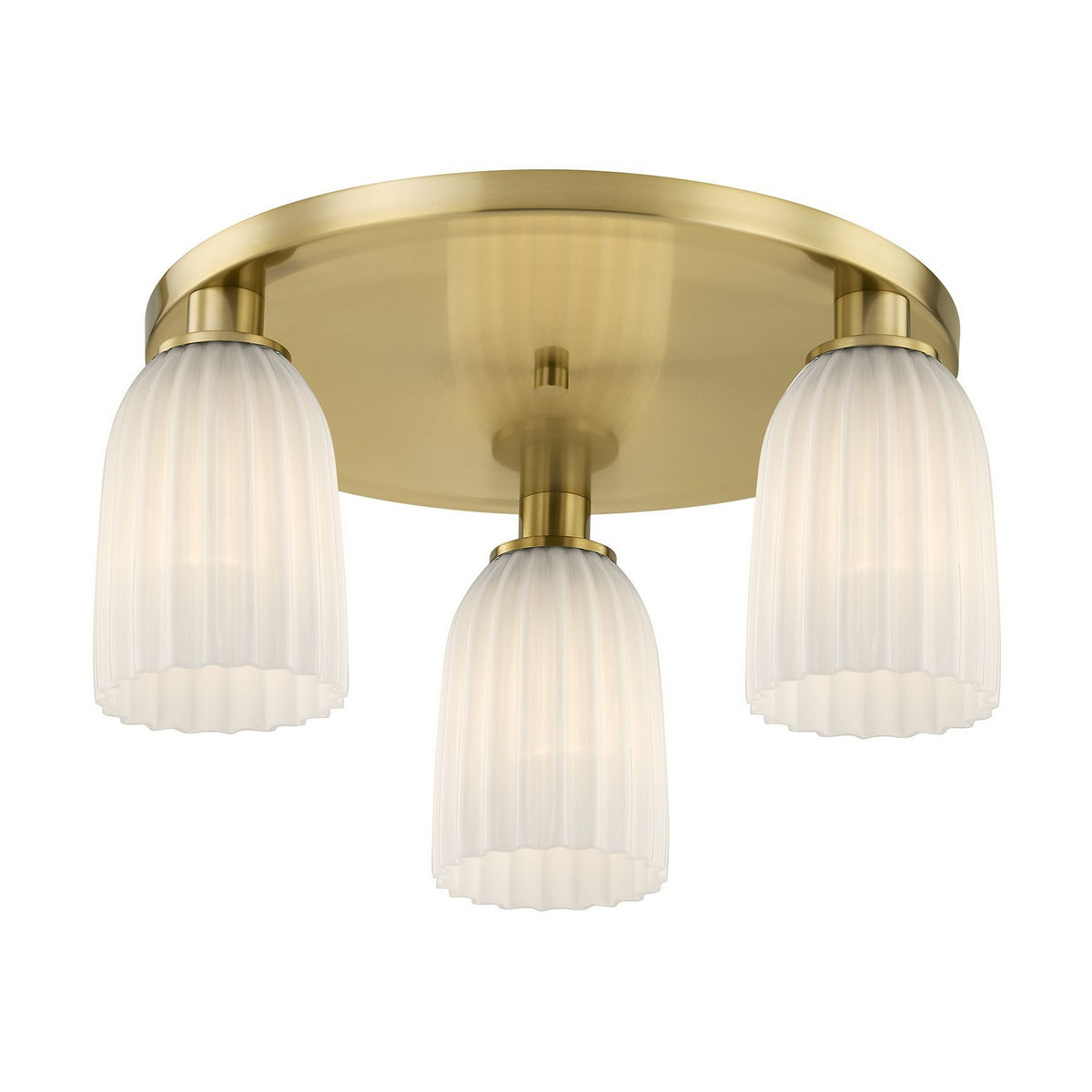 Savoy House - 6-1247-3-127 - Three Light Flush Mount - Baldwin - Noble Brass