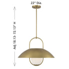 Savoy House - 7-3070-1-322 - Une lumière Suspension - Lehigh - Laiton chaud