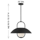 Savoy House - 7-3070-1-89 - Une lumière Suspension - Lehigh - Noir mat