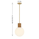Savoy House - 7-4082-1-322 - Une lumière Suspension - Jarrell - Cuivres chaleureux