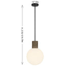 Savoy House - 7-4082-1-89 - Une lumière Suspension - Jarrell - Noir mat