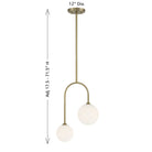 Savoy House - 7-5981-2-127 - Deux lumières Suspension - Chester - Noble Brass