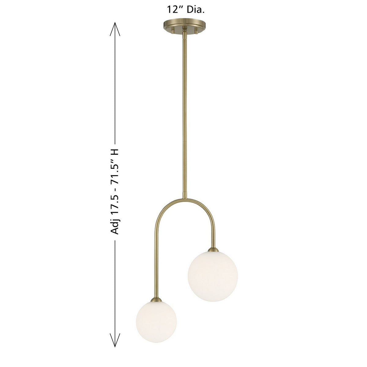 Savoy House - 7-5981-2-127 - Deux lumières Suspension - Chester - Noble Brass