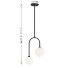 Savoy House - 7-5981-2-89 - Deux Lumières Suspension - Chester - Noir mat