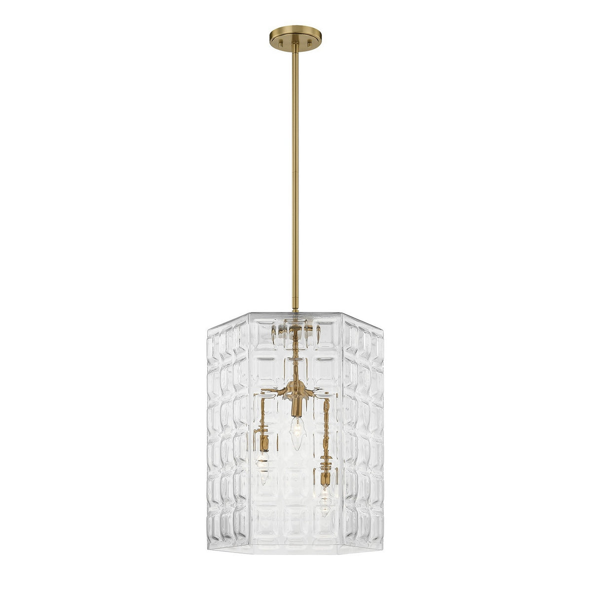 Savoy House - 7-6209-3-322 - Three Light Pendant - Reddick - Warm Brass