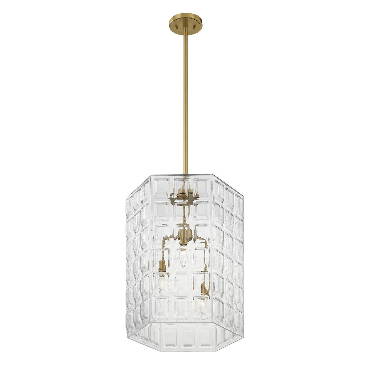 Savoy House - 7-6209-3-322 - Three Light Pendant - Reddick - Warm Brass