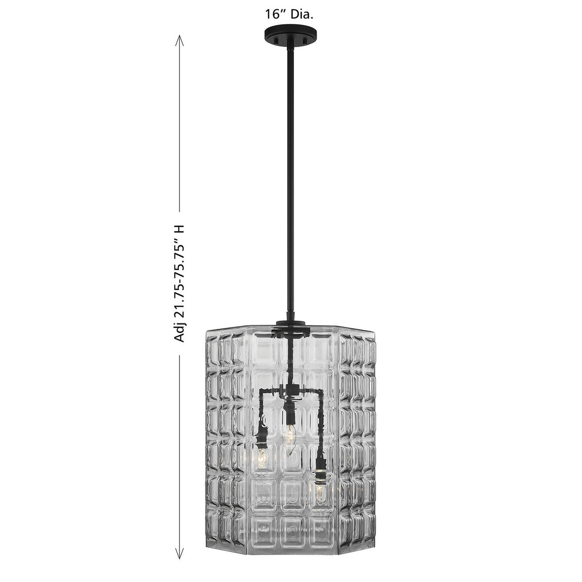 Savoy House - 7-6209-3-89 - Three Light Pendant - Reddick - Matte Black
