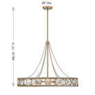 Savoy House - 7-9380-6-338 - Six Lumières Suspension - Eau de Cologne - Or opulent