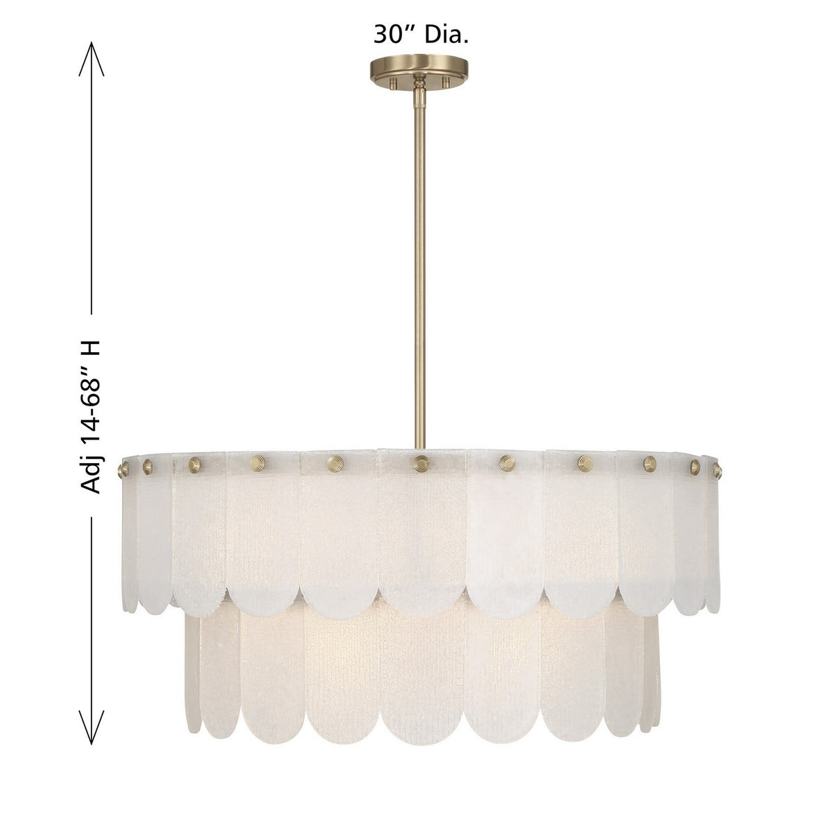 Savoy House - 7-9800-10-127 - Dix Lumières Suspension - Ashton - Noble Brass