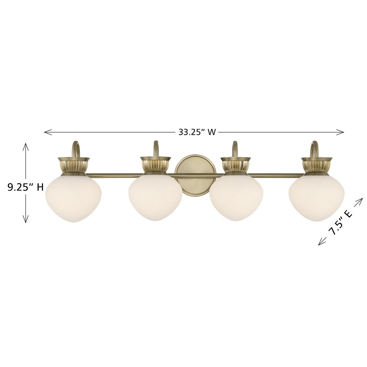 Savoy House - 8-1028-4-127 - Four Light Bathroom Vanity - Melbourne - Noble Brass