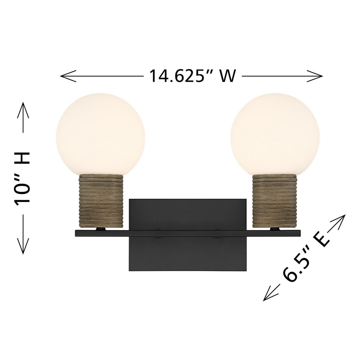 Savoy House - 8-4081-2-BK - Two Light Bathroom Vanity - Jarrell - Matte Black