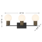 Savoy House - 8-4081-3-BK - Meuble-lavabo à trois lumières - Jarrell - Noir mat