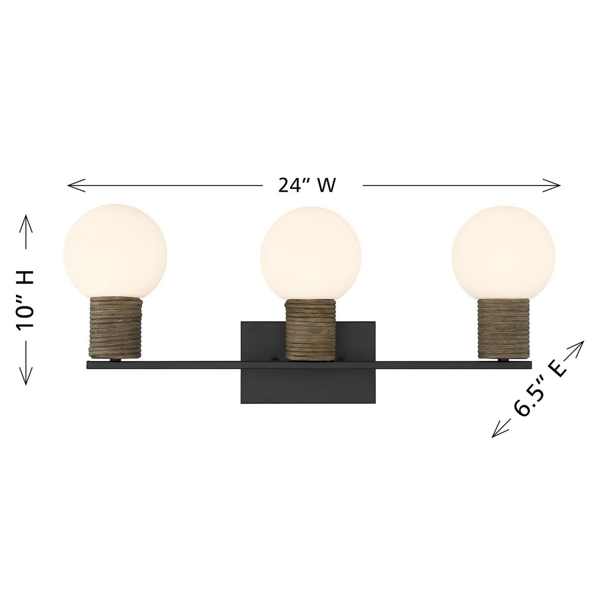 Savoy House - 8-4081-3-BK - Three Light Bathroom Vanity - Jarrell - Matte Black