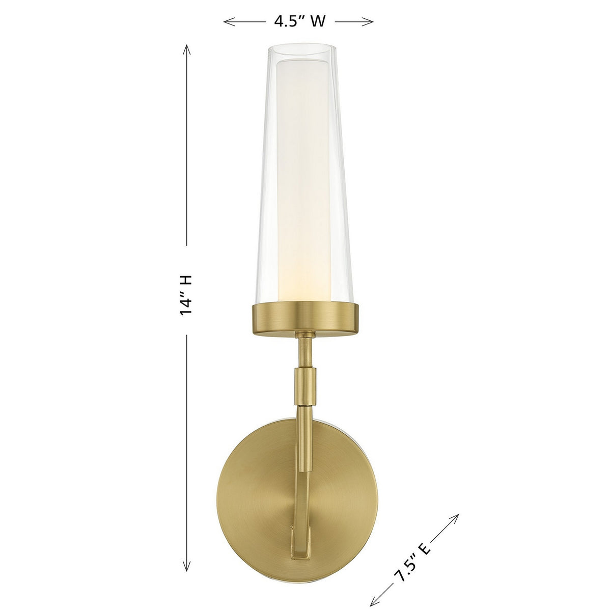 Savoy House - 9-1463-1-322 - LED Murale - Majordome - Laiton chaud
