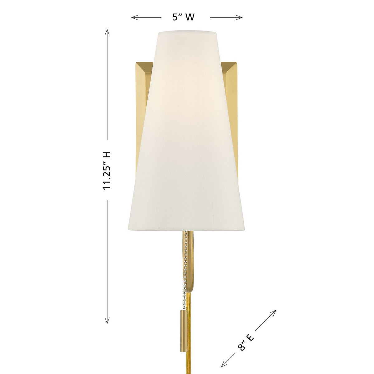 Savoy House - 9-4704CP-1-322 - Une lumière Murale - Wilkes - Laiton chaud