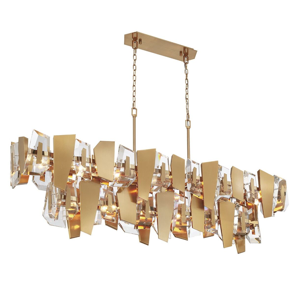 Lib & Co. Canada - 12404-037 - 14 Light Linear Chandelier - Castellana - Brushed brass