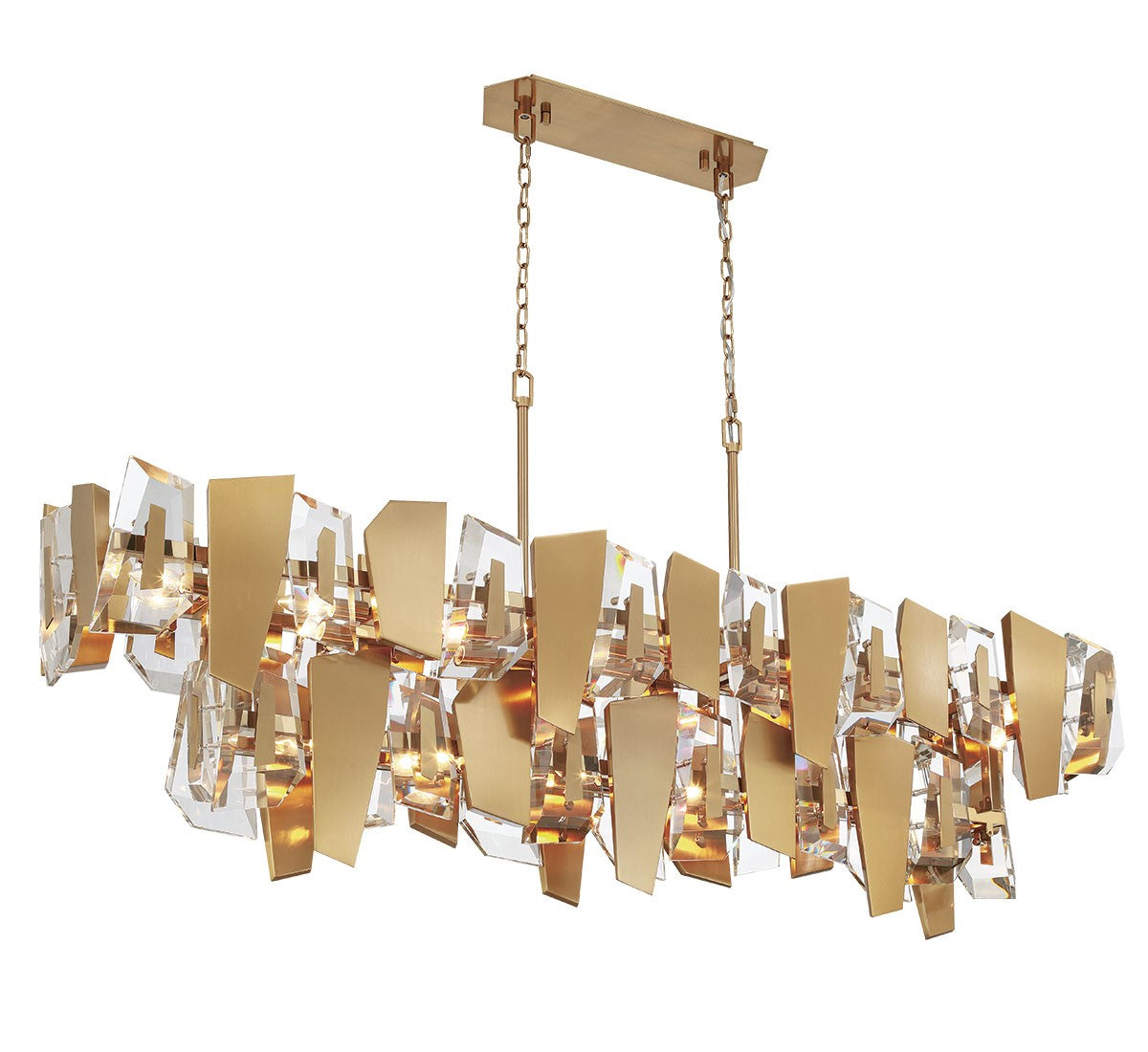 Lib & Co. Canada - 12404-037 - 14 Light Linear Chandelier - Castellana - Brushed brass