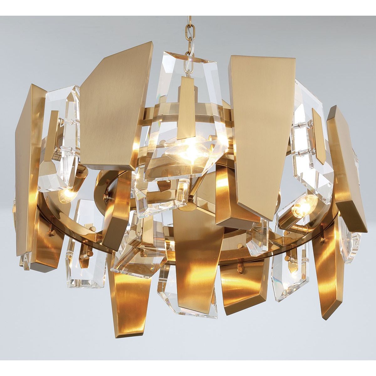 Lib & Co. Canada - 12405-037 - Four Light Convertible Ceiling Mount/Pendant - Castellana - Brushed brass