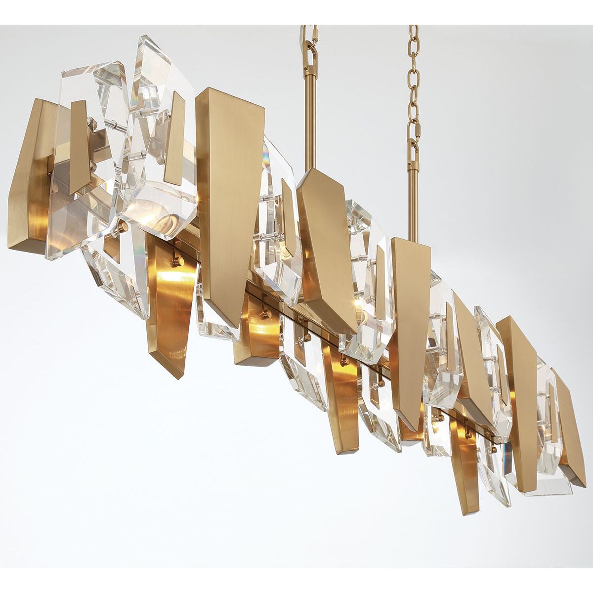 Lib & Co. Canada - 12214-037 - Six Light Linear Chandelier - Castellana - Brushed brass