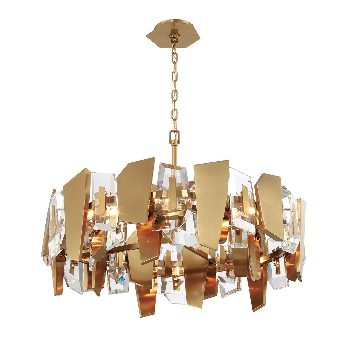 Lib & Co. Canada - 12215-037 - Eight Light Chandelier - Castellana - Brushed brass