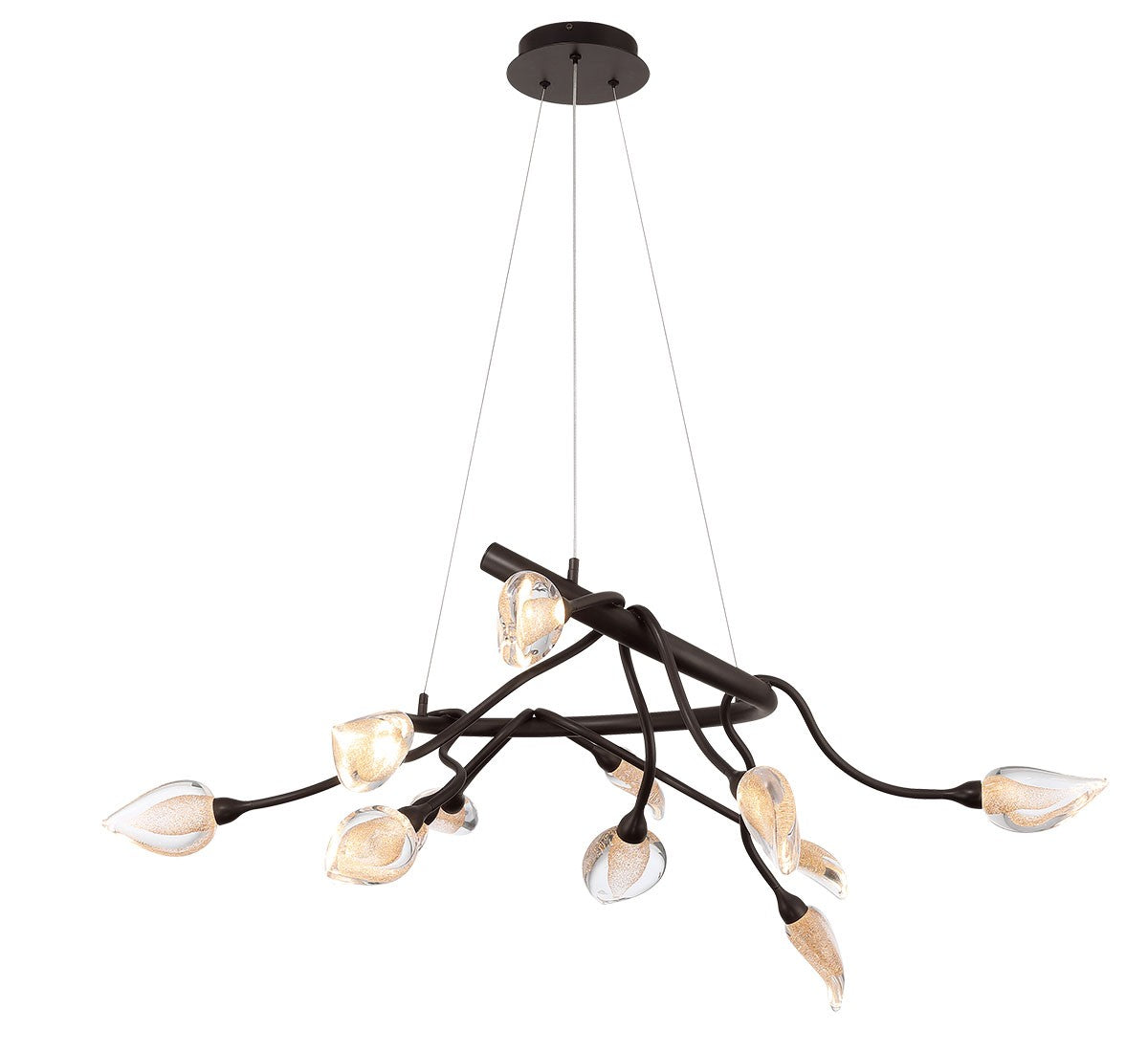 Lib & Co. Canada - 12306-043 - LED Chandelier - Modena - Black with gold accent