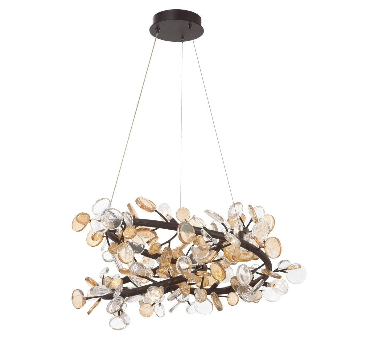 Lib & Co. Canada - 12326-043 - LED Chandelier - Pisa - Black with gold accent