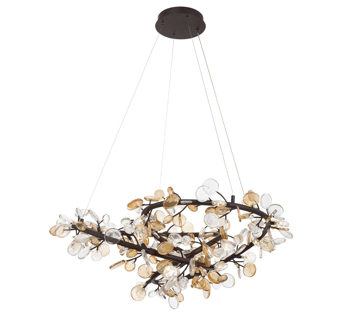 Lib & Co. Canada - 12327-043 - LED Chandelier - Pisa - Black with gold accent