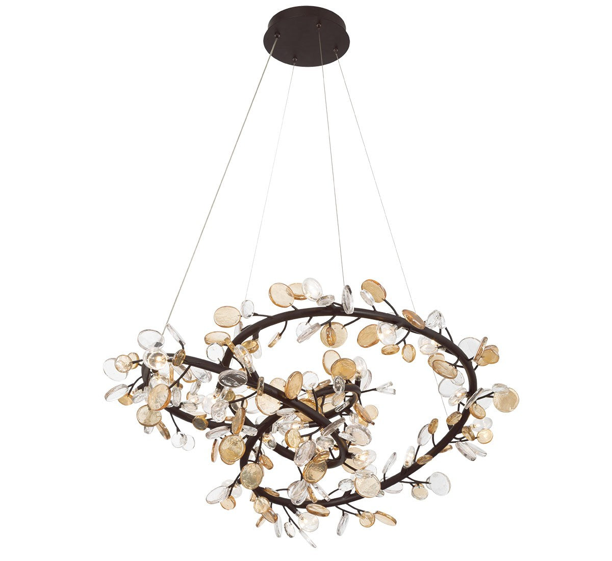 Lib & Co. Canada - 12327-043 - LED Chandelier - Pisa - Black with gold accent