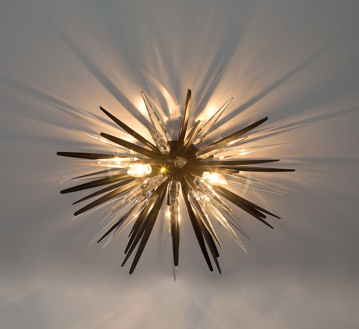 Lib & Co. Canada - 12431-06 - Three Light Ceiling Mount - Pragma - Metallic black