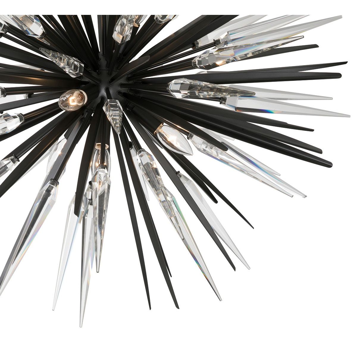 Lib & Co. Canada - 12430-06 - Seven Light Chandelier - Pragma - Metallic black