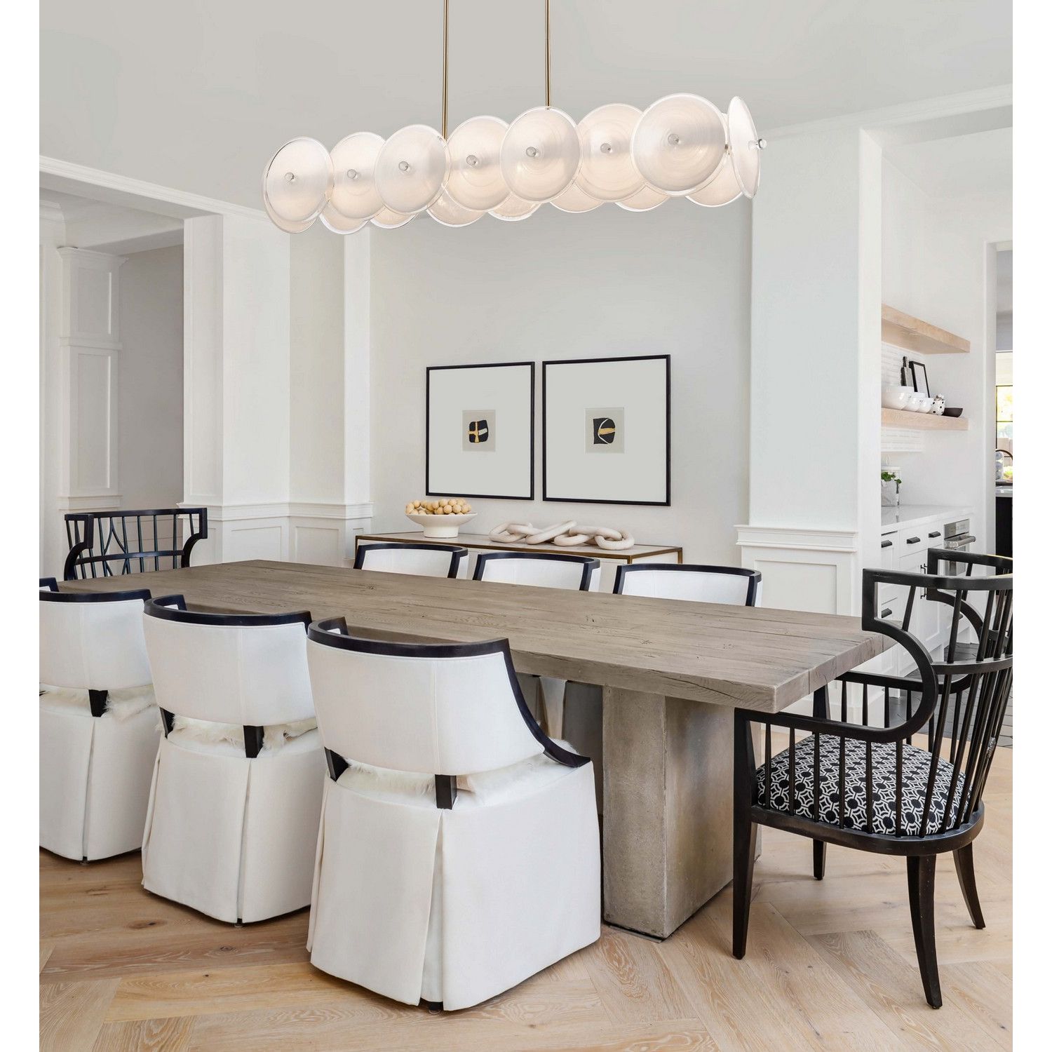 Arabela Lighting - 85124-8 - Eight Light Linear Chandelier - Tallulah - Lacquered Gold
