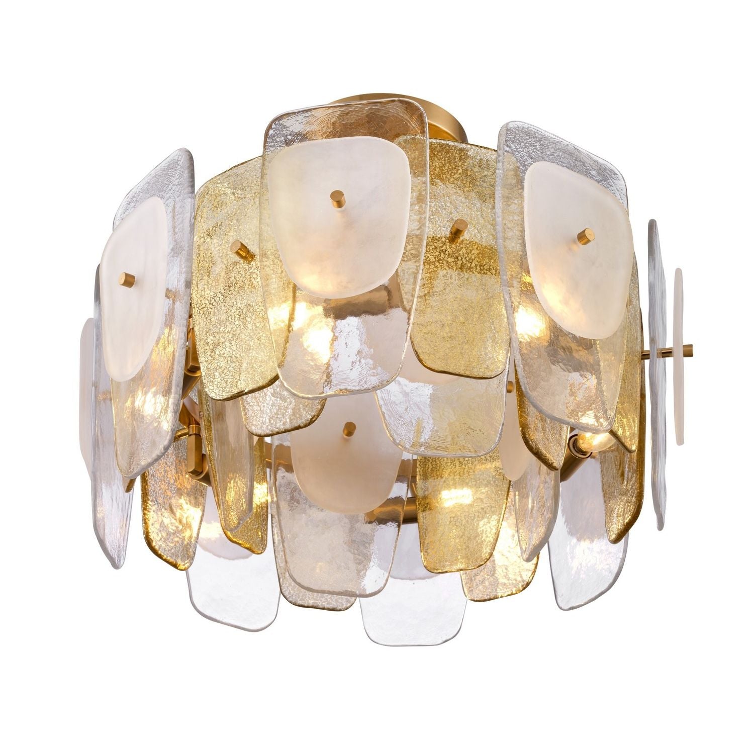 Arabela Lighting - 85200-6 - Semi-luminaire à six lumières Plafonnier - Strata - Or laqué