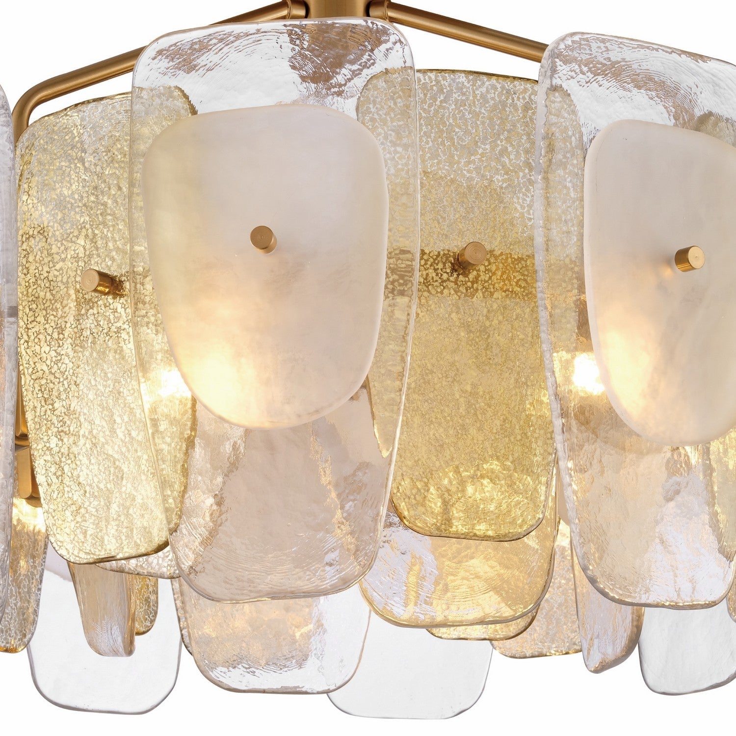 Arabela Lighting - 85200-6 - Semi-luminaire à six lumières Plafonnier - Strata - Or laqué