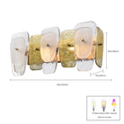 Arabela Lighting - 85205-2 - Applique murale deux lumières - Strata - Laqué or