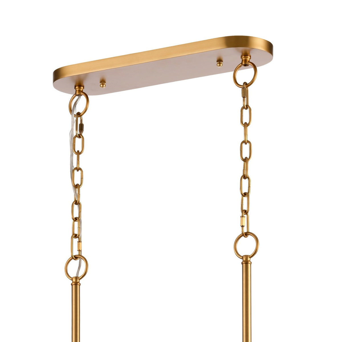 Arabela Lighting - 85099-6 - Six Light Linear Chandelier - Icicles - Satin Brass