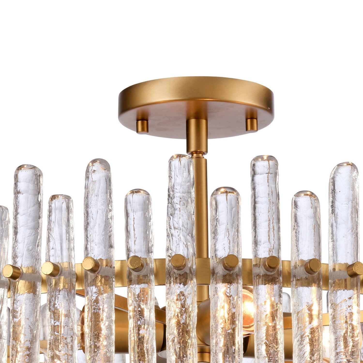 Arabela Lighting - 85109-4 - Luminaire semi-lumineux à quatre lumières Plafonnier - Glaçons - Laiton satiné