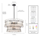 Arabela Lighting - 85251-9 - Neuf lumières Suspension - Sophie - Noir mat