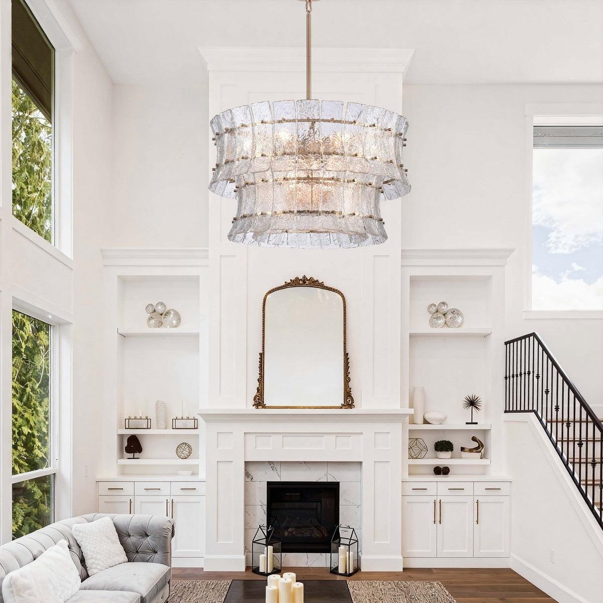 Arabela Lighting - 85351-9 - Neuf lumières Suspension - Sophie - Or laqué