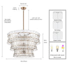 Arabela Lighting - 85350-16 - 16 lampes Suspension - Sophie - Or laqué