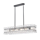 Arabela Lighting - 85254-6 - Luminaire linéaire à six lampes Suspendu - Sophie - Noir mat