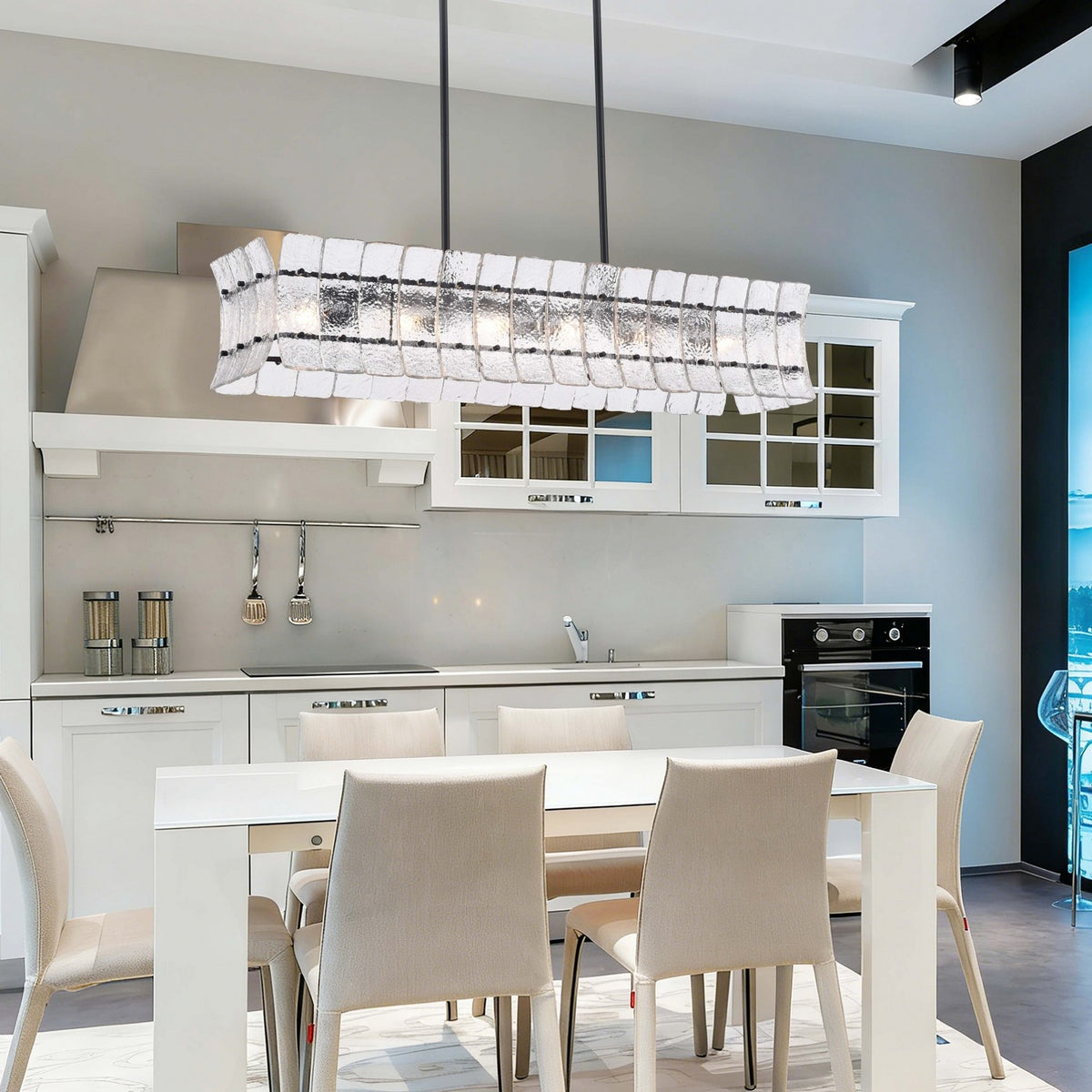 Arabela Lighting - 85254-6 - Six Light Linear Chandelier - Sophie - Matte Black