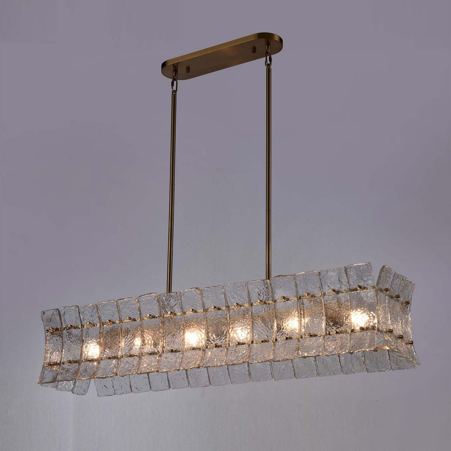 Arabela Lighting - 85354-6 - Luminaire linéaire à six lampes Suspendu - Sophie - Or laqué