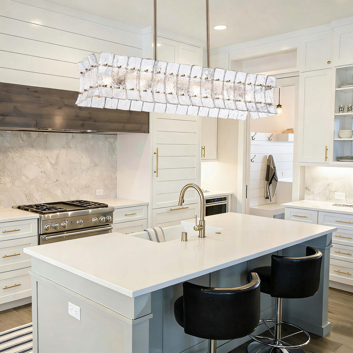 Arabela Lighting - 85354-6 - Six Light Linear Chandelier - Sophie - Lacquered Gold