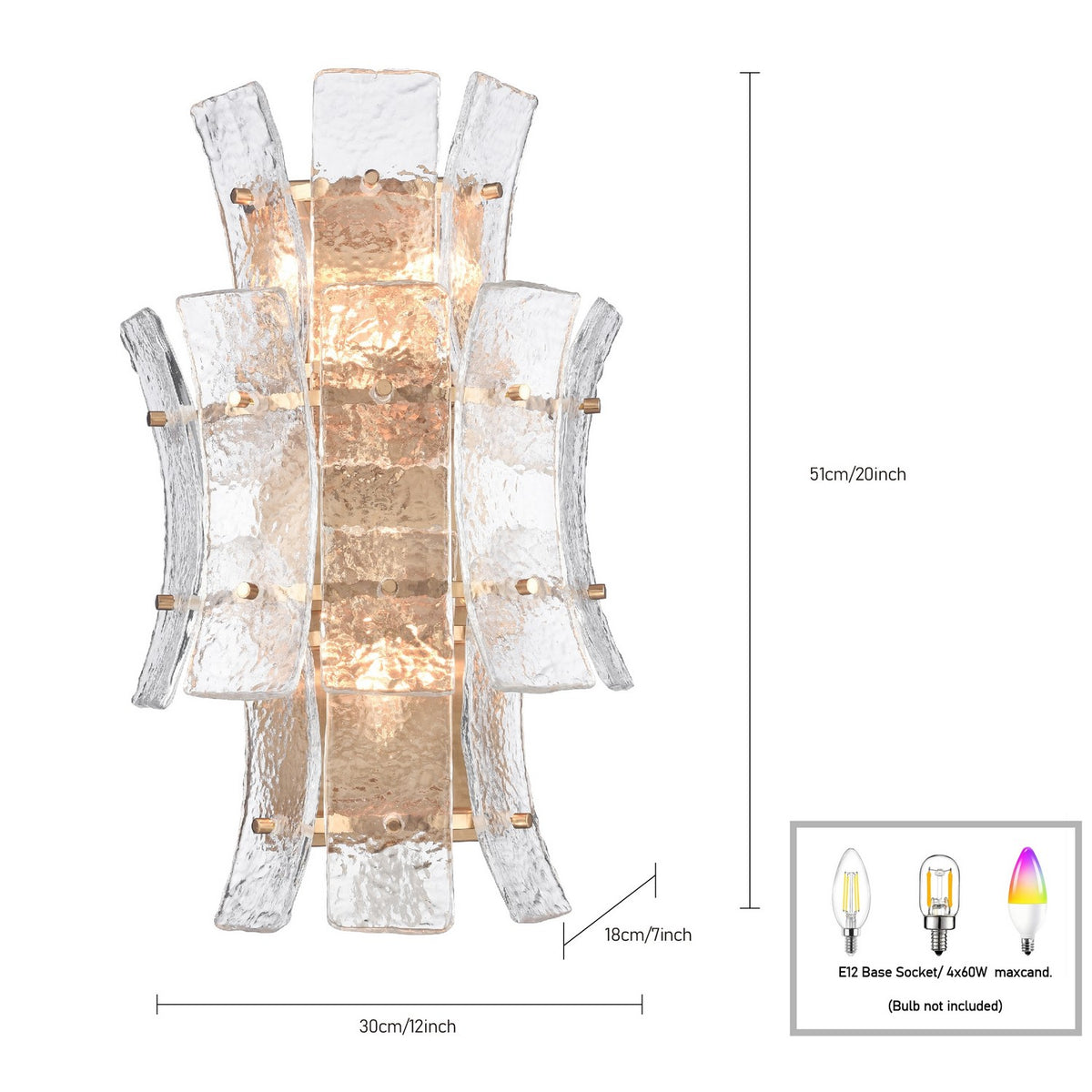 Arabela Lighting - 85356-4 - Quatre lampes Murale - Sophie - Or laqué
