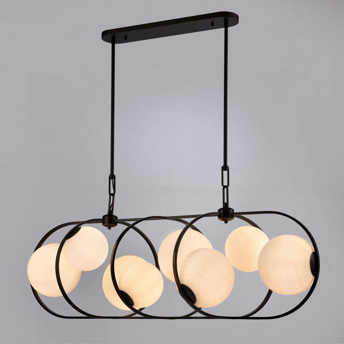 Arabela Lighting - 85273-8 - Eight Light Linear Chandelier - Concentro - Dark Bronze