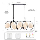 Arabela Lighting - 85273-8 - Luminaire linéaire à huit lumières Suspendu - Concentro - Bronze foncé