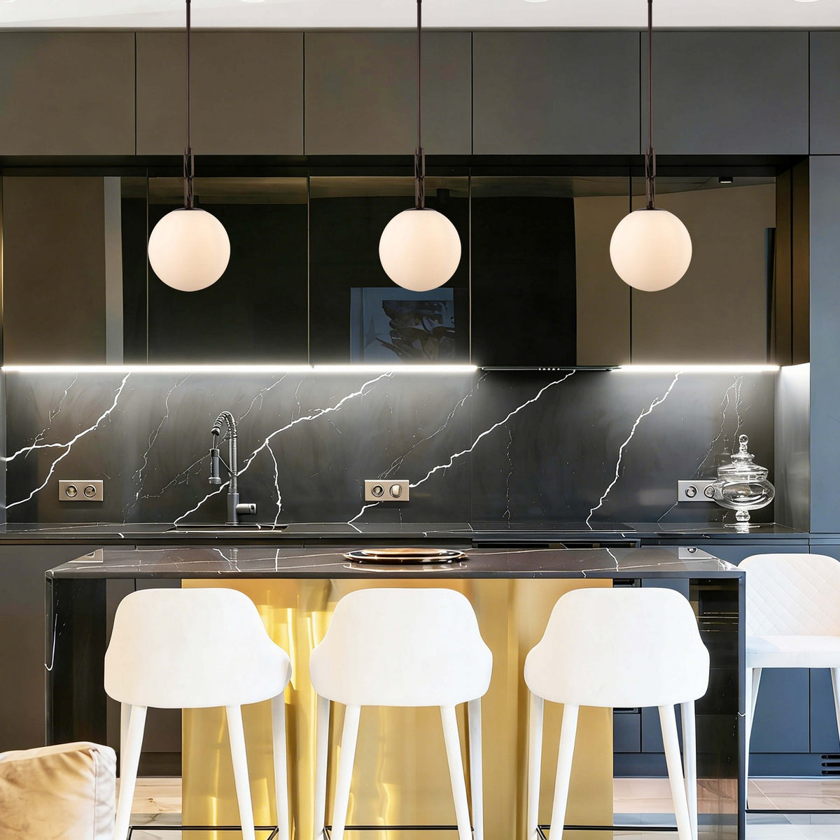 Arabela Lighting - 85275-1 - Une lampe Suspension - Concentro - Bronze foncé