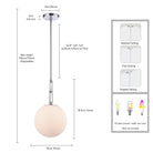 Arabela Lighting - 85375-1 - Une lampe Suspension - Concentro - Chrome poli