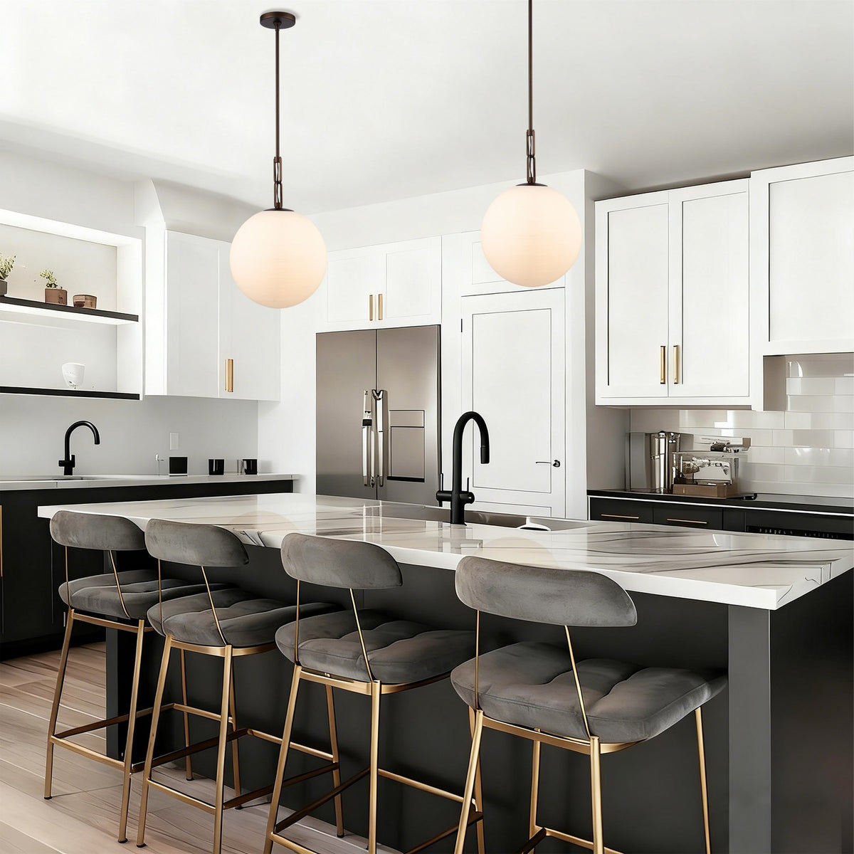 Arabela Lighting - 85276-1 - Une lampe Suspension - Concentro - Bronze foncé